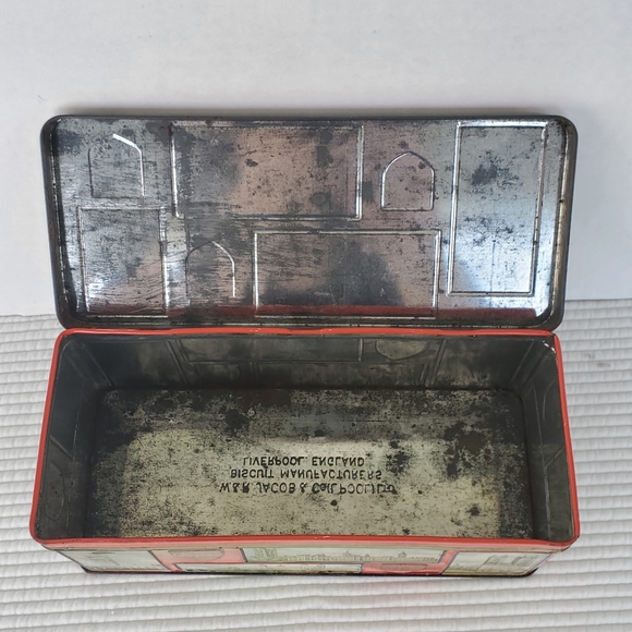 W&R Jacob & Co Biscuit Cookie Tin 8.5"x3.5" England London Scenes Cottagecore - Picture 9 of 9